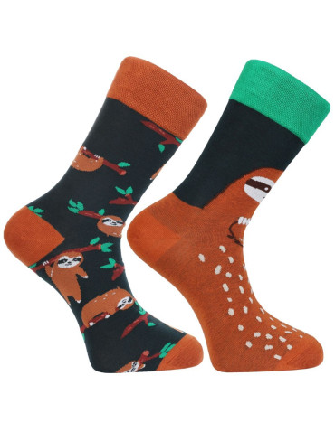 Skarpetki męskie nie do pary bawełniane z leniwcem