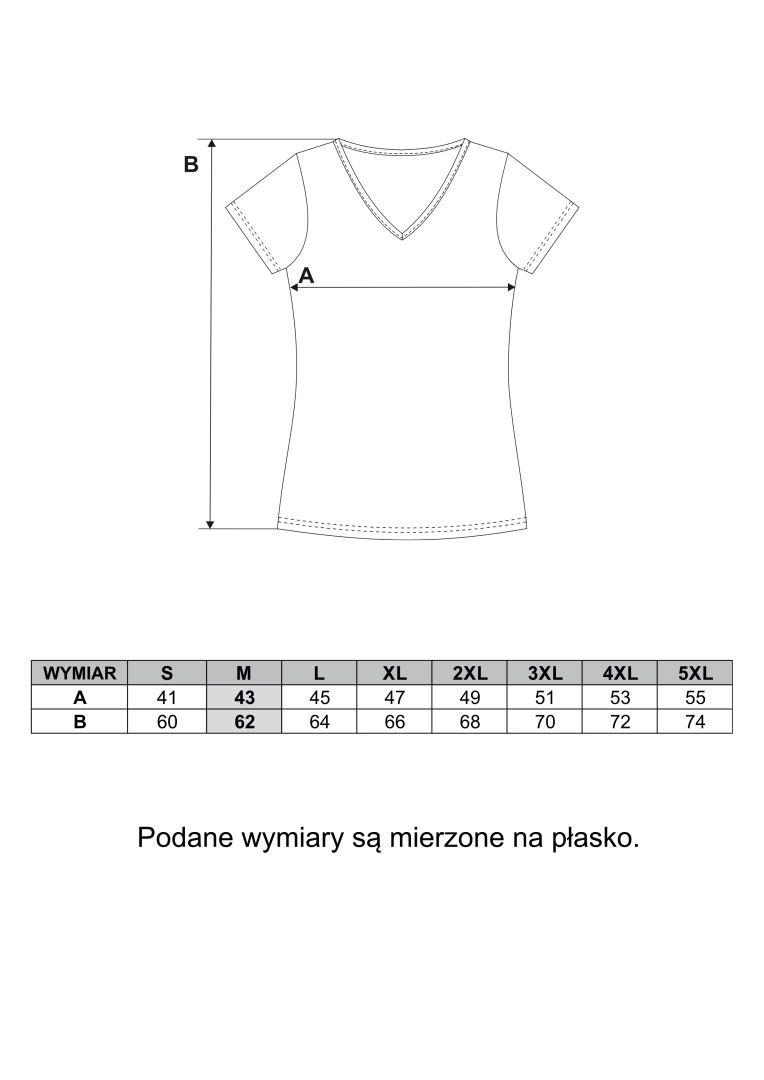 T-shirt damski bawełniany z dekoltem V T-shirt damski bawełniany z dekoltem V