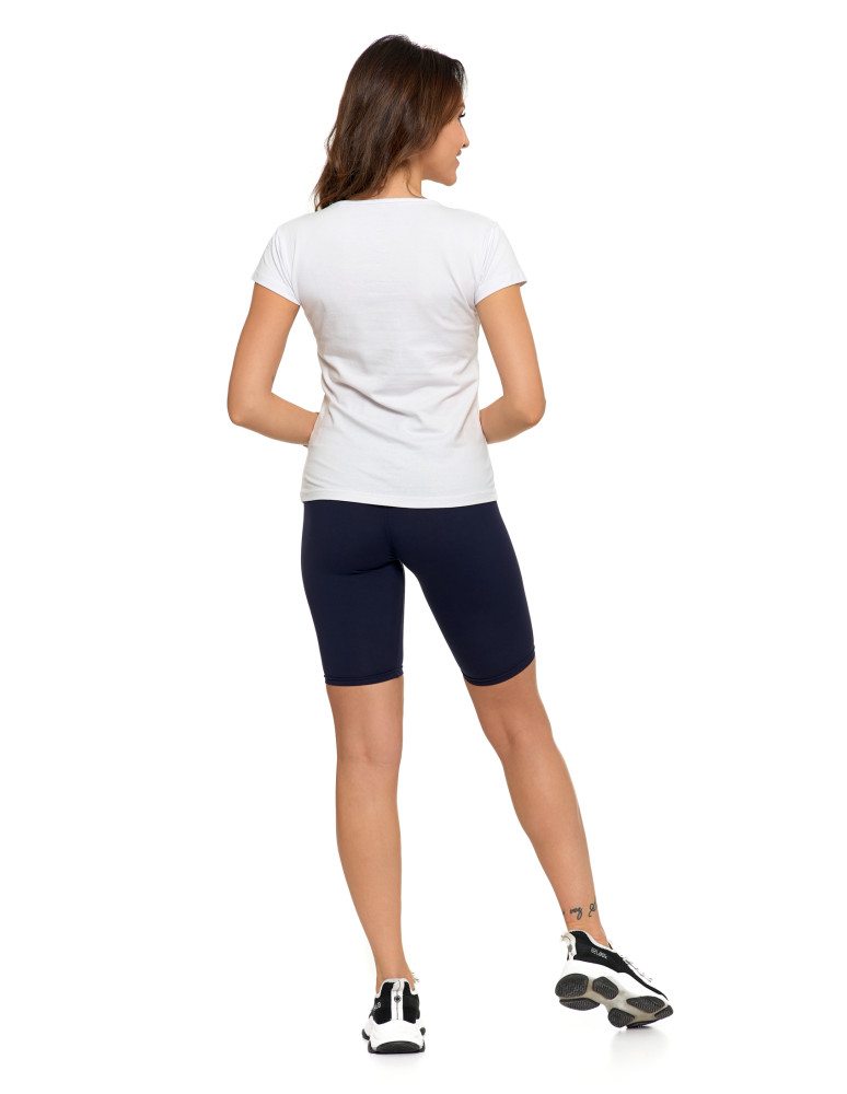 Koszulki i T-shirty - T-shirt damski bawełniany z dekoltem V BIAŁY - produkt moraj.pl 5