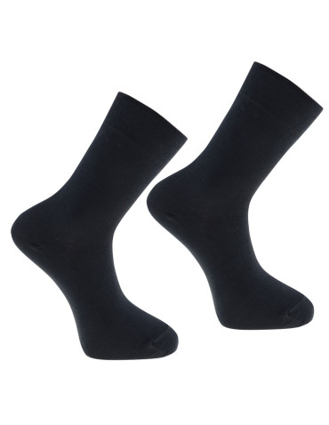 Skarpetki długie - Skarpety męskie garniturowe długie z jonami srebra CZARNY - produkt 1