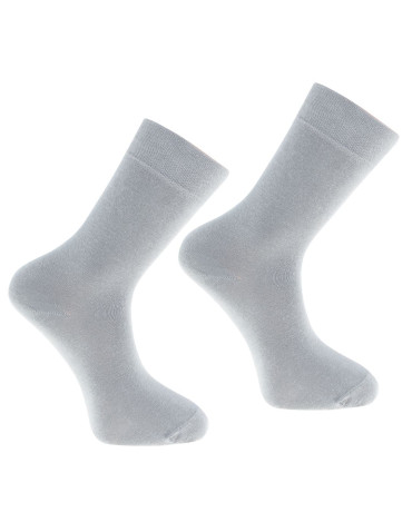 Skarpetki długie - Skarpety męskie garniturowe długie z jonami srebra JASNY SZARY - produkt 1