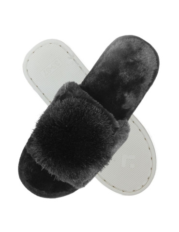 Kapcie damskie klapki domowe z ozdobnym pomponem  - produkt 2