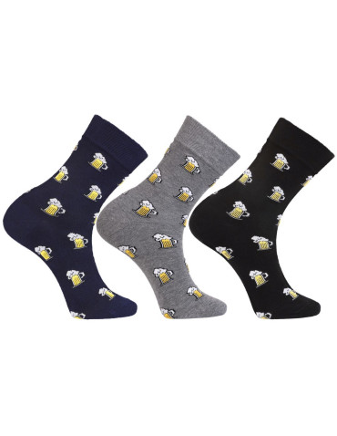 Skarpety męskie długie kufle piwa 3-pak