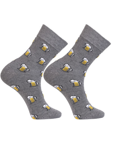 Skarpetki długie - Skarpety męskie długie kufle piwa 3-pak WIELOKOLOROWY - produkt 5