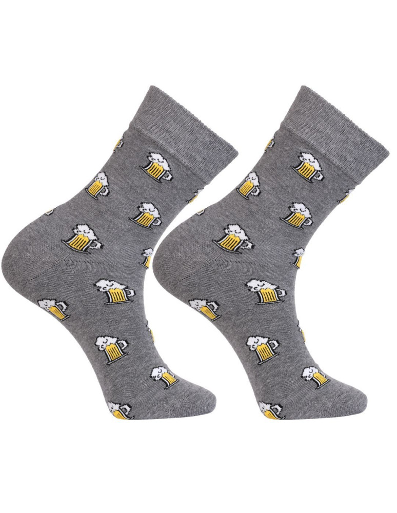 Skarpetki długie - Skarpety męskie długie kufle piwa 3-pak WIELOKOLOROWY  - produkt moraj.pl 5