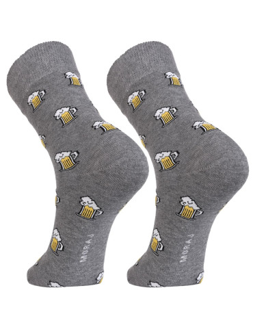 Skarpetki długie - Skarpety męskie długie kufle piwa 3-pak WIELOKOLOROWY - produkt 6