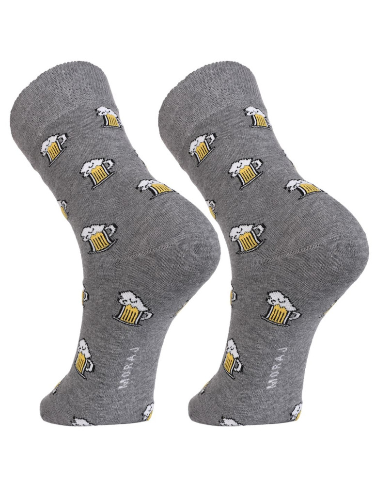 Skarpetki długie - Skarpety męskie długie kufle piwa 3-pak WIELOKOLOROWY  - produkt moraj.pl 6