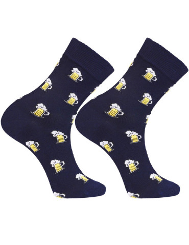 Skarpetki długie - Skarpety męskie długie kufle piwa 3-pak WIELOKOLOROWY - produkt 7