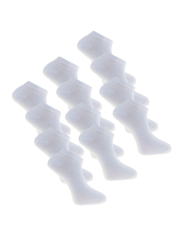 Stopki damskie bawełniane białe 12-pak