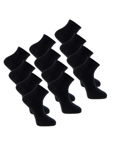 Skarpety damskie 3/4 czarne 12-pak