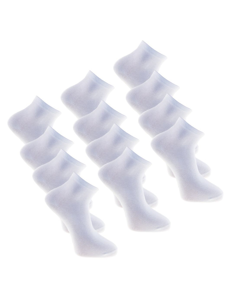 Skarpetki za kostkę - Skarpety damskie 3/4 białe 12-pak BIAŁY - produkt moraj.pl 1