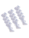 Skarpety damskie 3/4 białe 12-pak BIAŁY