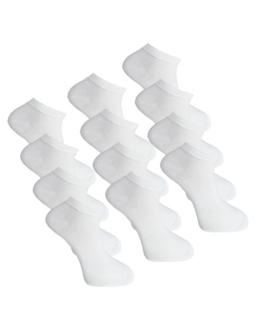 Klasyczne białe bawełniane skarpetki stopki męskie 12-pak