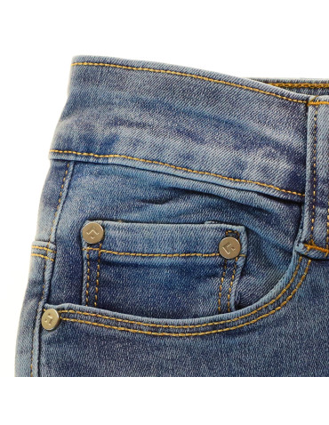 Spodnie damskie - Jeansy spodnie damskie skinny z wysokim stanem JEANS - produkt 4