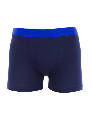 Bokserki - Bokserki bawełniane chłopięce gładkie 3-pak GRANATOWY - produkt 2