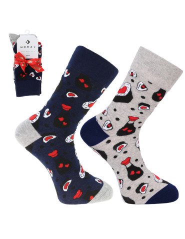 Skarpetki zabawne w sushi walentynkowe 2-pak