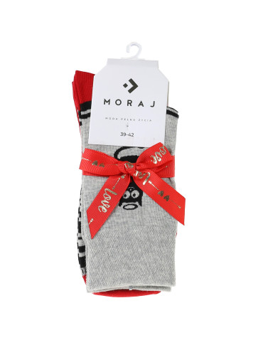 Walentynkowe skarpetki dla par zakochany kotek 2-pak  - produkt 2