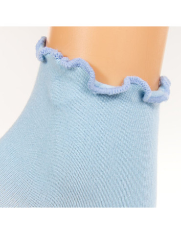 Skarpety damskie 3/4 zakończone bezuciskową falbanką 3-pak - produkt 2