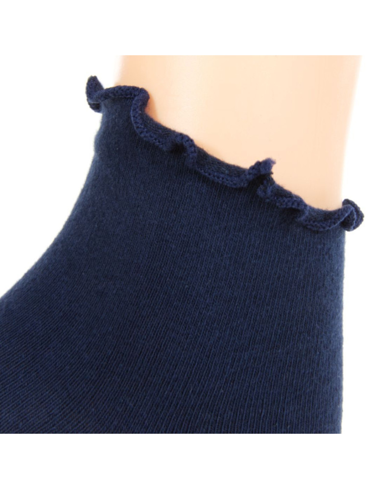 Skarpetki za kostkę - Skarpety damskie 3/4 zakończone bezuciskową falbanką 3-pak WIELOKOLOROWY  - produkt moraj.pl 4