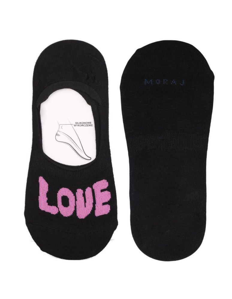 Niskie stopki - Skarpetki niskie stopki bawełniane z napisami 3-pak WIELOKOLOROWY  - produkt moraj.pl 3