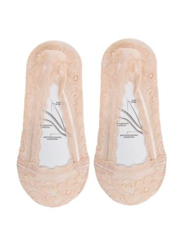 Niskie stopki - Skarpetki damskie niskie stopki z koronką 3-pak WIELOKOLOROWY - produkt 3