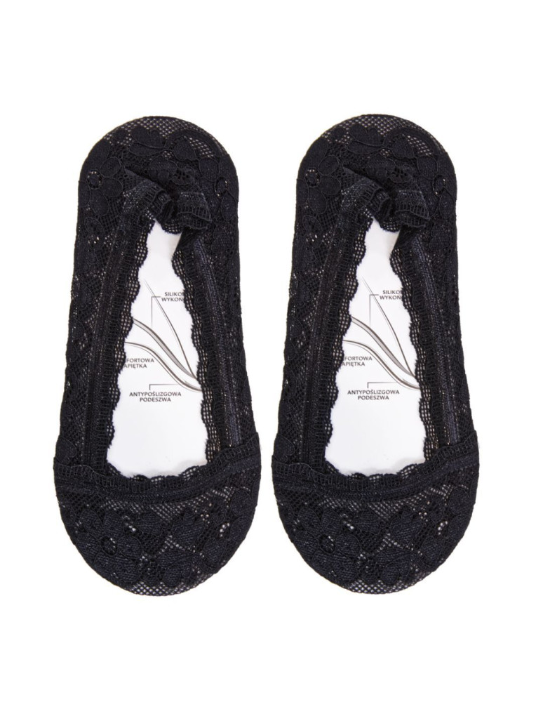 Niskie stopki - Skarpetki damskie niskie stopki z koronką 3-pak WIELOKOLOROWY  - produkt moraj.pl 4