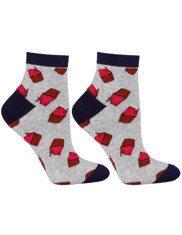 Skarpetki za kostkę - Zestaw skarpetek prezent na Dzień Babci w pudełku 2-pak WIELOKOLOROWY - produkt 5