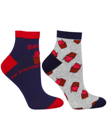 Zestaw skarpetek prezent na Dzień Babci w pudełku 2-pak