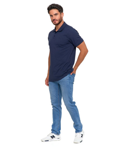 Polo - Koszulka polo męska z bawełny czesanej Premium Line GRANATOWY - produkt 7