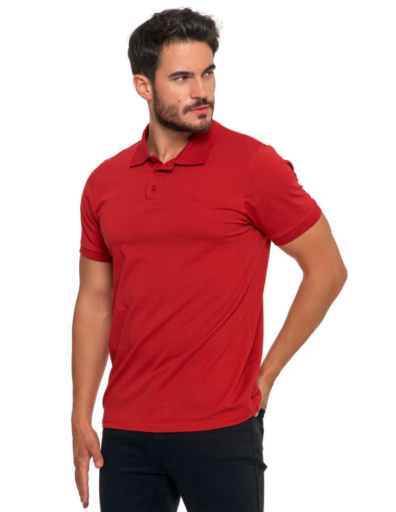 Polo - Koszulka polo męska z bawełny czesanej Premium Line BORDOWY - produkt moraj.pl 1