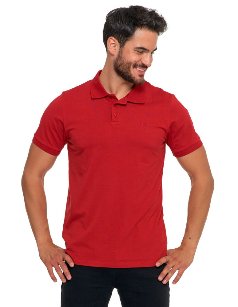 Polo - Koszulka polo męska z bawełny czesanej Premium Line BORDOWY  - produkt moraj.pl 2