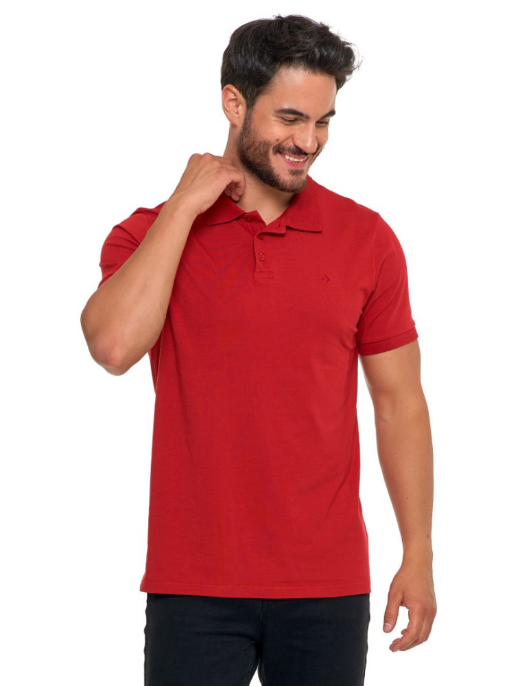 Polo - Koszulka polo męska z bawełny czesanej Premium Line BORDOWY  - produkt moraj.pl 3