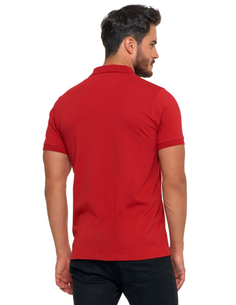 Polo - Koszulka polo męska z bawełny czesanej Premium Line BORDOWY  - produkt moraj.pl 4