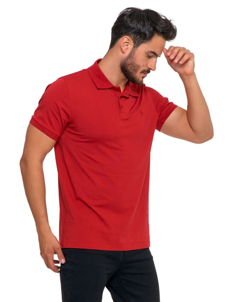 Polo - Koszulka polo męska z bawełny czesanej Premium Line BORDOWY  - produkt moraj.pl 5