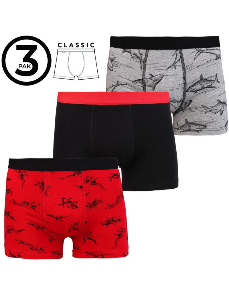 Bokserki - Majtki chłopięce bokserki bawełniane ze zwierzątkami 3-pak WIELOKOLOROWY  - produkt moraj.pl 6