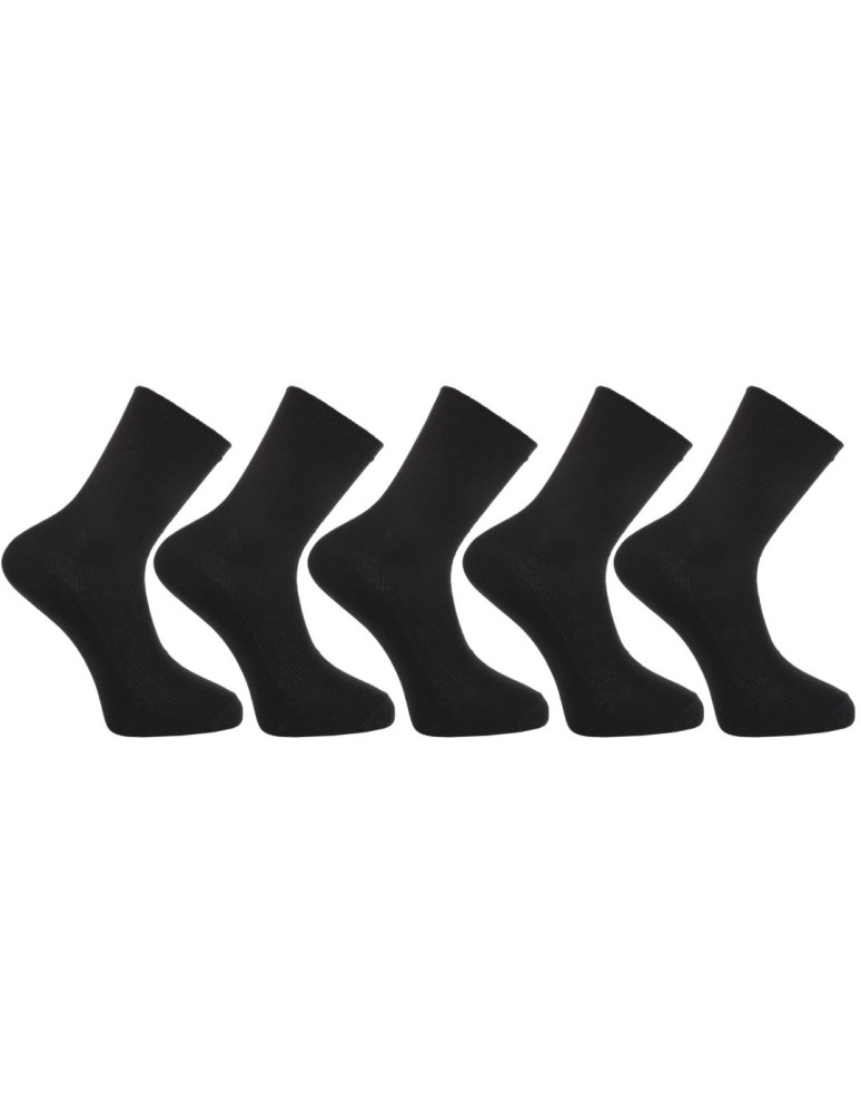 Skarpetki długie - Skarpety męskie długie bawełniane bezuciskowe 5-pak CZARNY - produkt moraj.pl 1