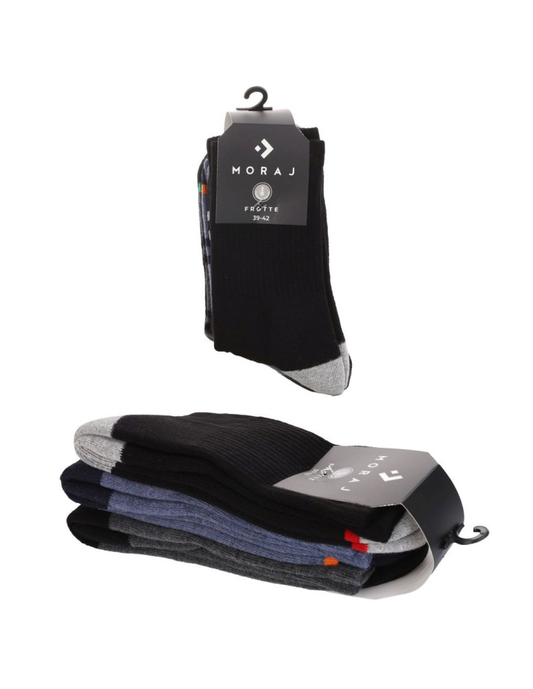 Skarpetki długie - Ciepłe skarpety męskie długie Thermo Frotte mix kolor 3-pak WIELOKOLOROWY  - produkt moraj.pl 2