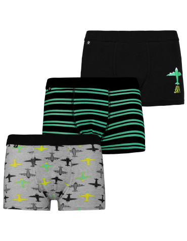 Majtki bokserki chłopięce bawełniane różne wzory 3-pak