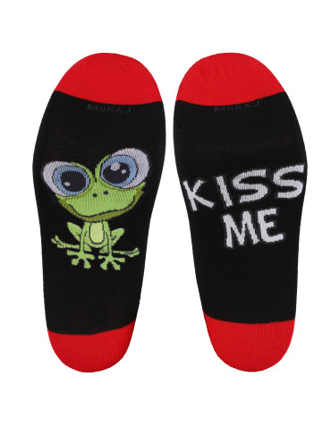 Stopki - Skarpetki męskie stopki nie do pary walentynkowy prezent CZARNY - produkt 1