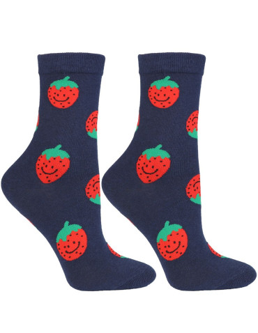 Skarpetki damskie długie w owoce zabawne 3-pak  - produkt 2