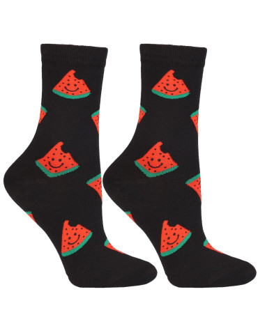 Skarpetki długie - Skarpetki damskie długie w owoce zabawne 3-pak WIELOKOLOROWY - produkt 4