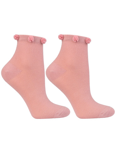 Skarpetki krótkie damskie z detalami 3-pak  - produkt 2