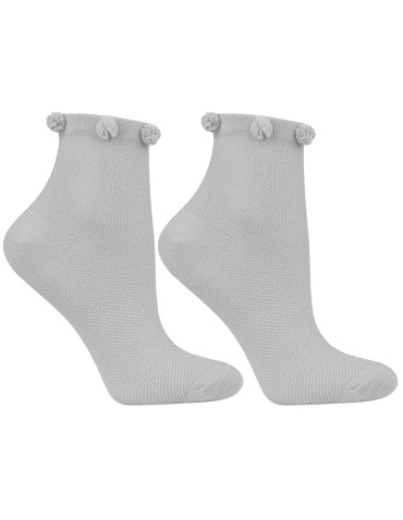 Skarpetki za kostkę - Skarpetki krótkie damskie z detalami 3-pak WIELOKOLOROWY - produkt 3