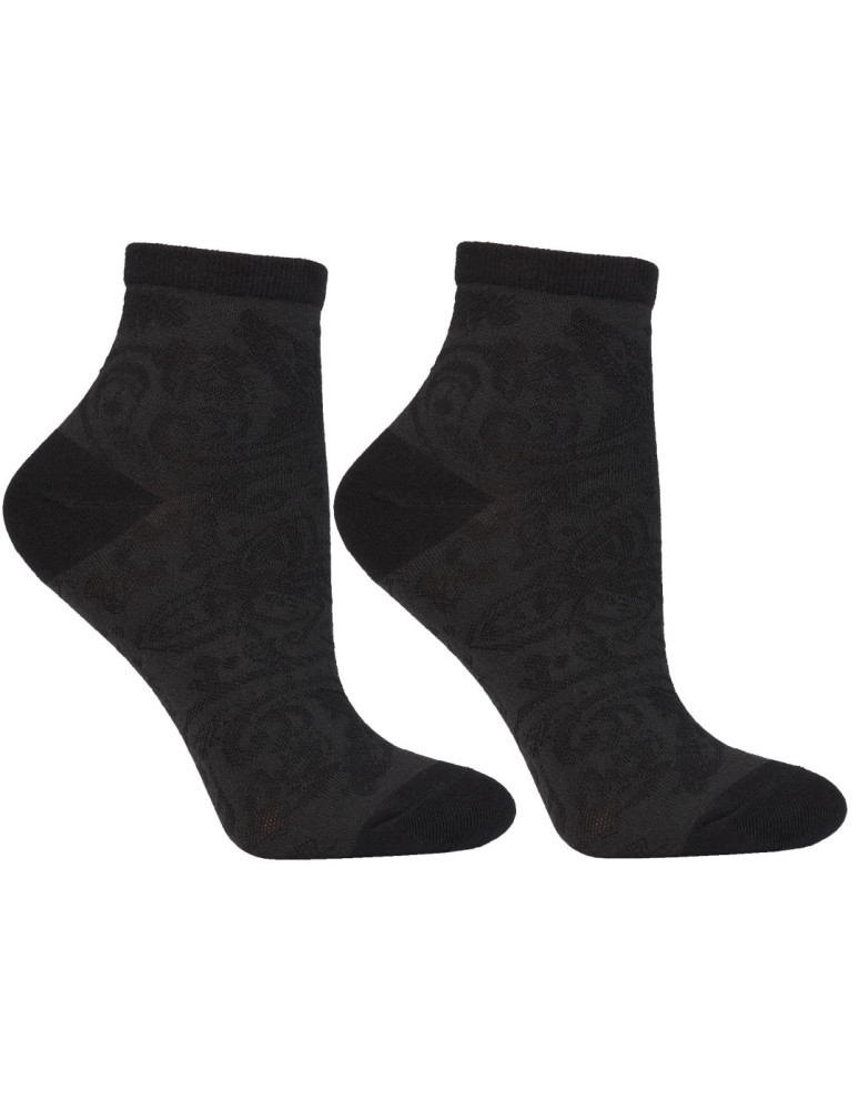 Skarpetki za kostkę - Skarpetki damskie krótkie w ażurowy wzór 3-pak WIELOKOLOROWY  - produkt moraj.pl 4