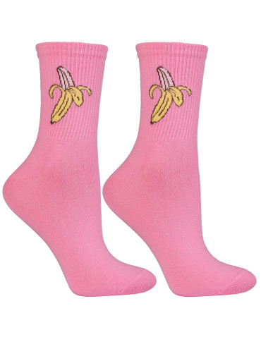 Skarpety damskie długie szeroki ściągacz zabawne wzory 3-pak  - produkt 2