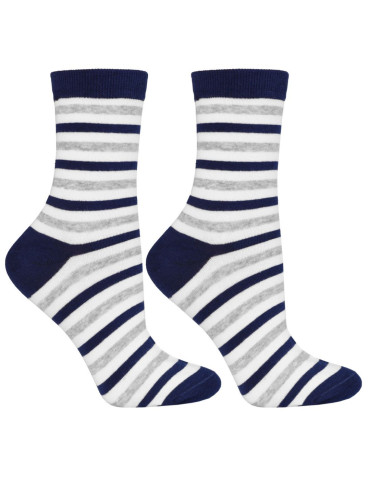 Skarpetki damskie długie bawełniane w paski 3-pak - produkt 2