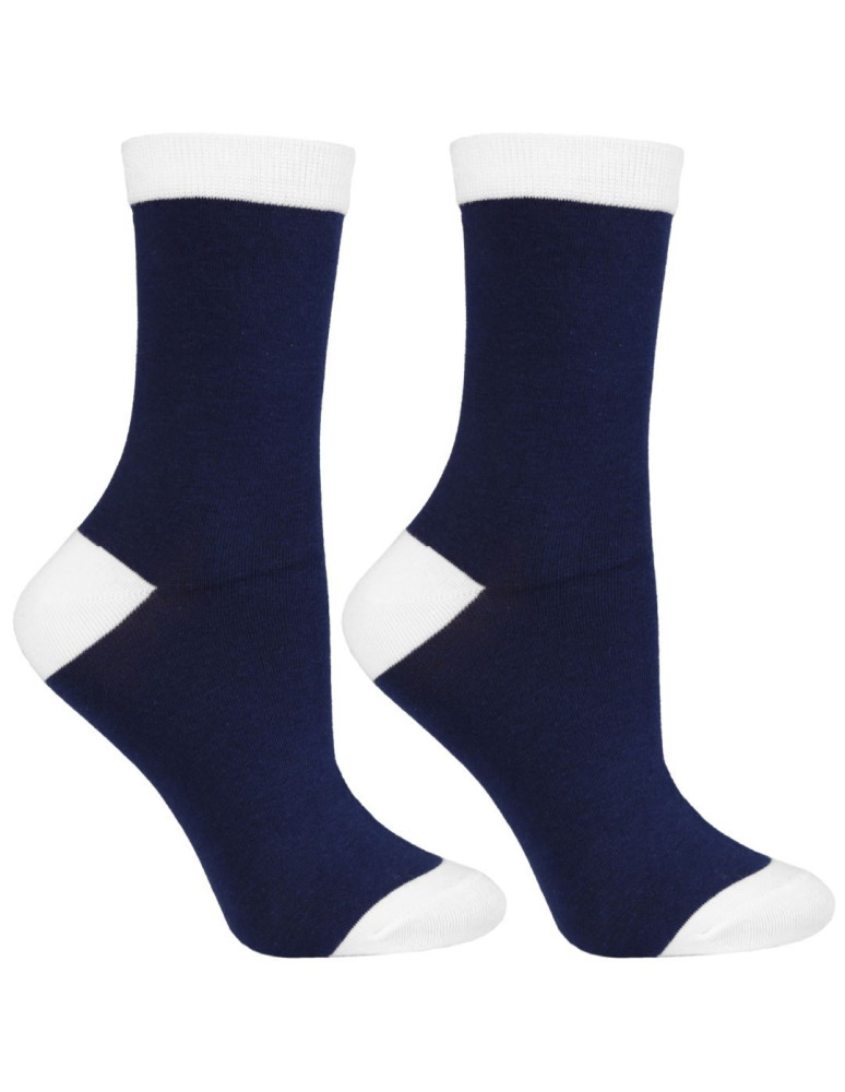 Skarpetki długie - Skarpetki damskie długie bawełniane w paski 3-pak WIELOKOLOROWY  - produkt moraj.pl 3