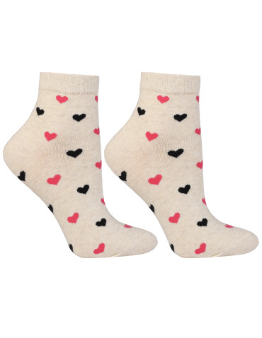 Skarpetki damskie krótkie bawełniane w serduszka 6-pak - produkt 2