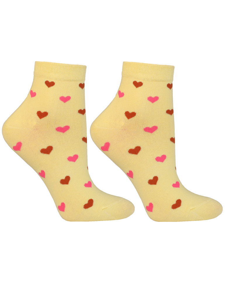 Skarpetki za kostkę - Skarpetki damskie krótkie bawełniane w serduszka 6-pak WIELOKOLOROWY - produkt moraj.pl 3