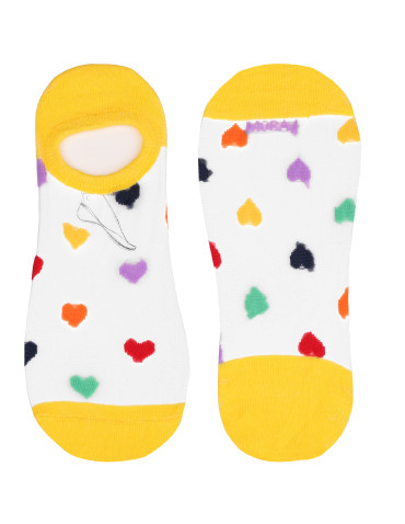 Skarpetki damskie niskie stopki transparentne w serca 12-pak  - produkt 2